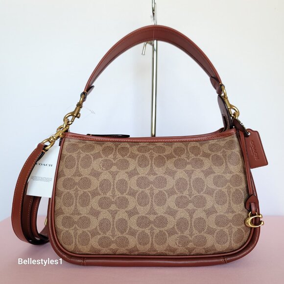 COACH Cary Signature Canvas & Calf Leather w Convertible Straps Crossbody 🎈$238 - Picture 5 of 16